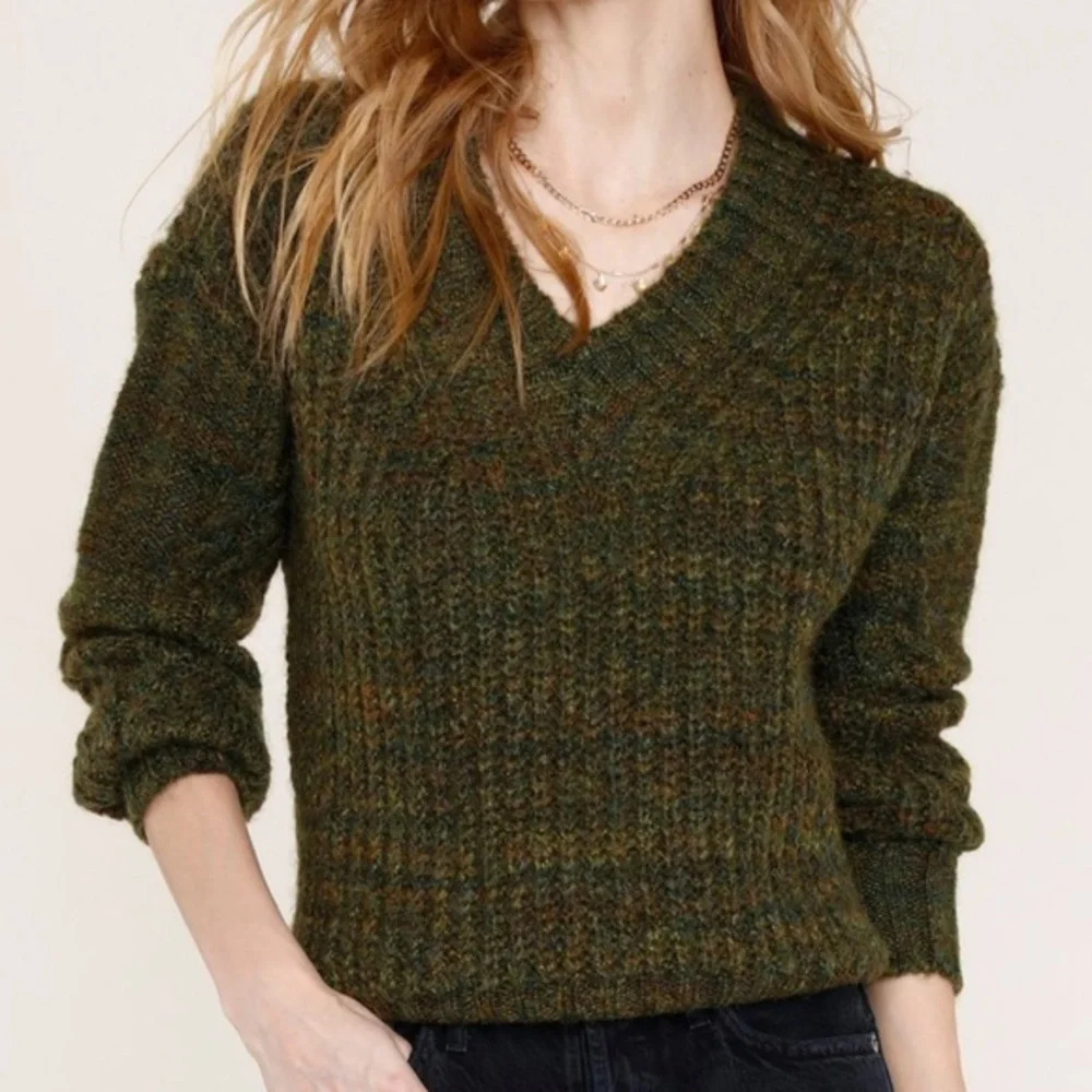 Anthropologie Heartloom Chira V-Neck Sweater